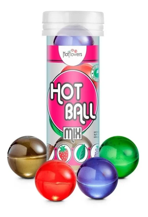 Hot Ball Beija Muito Mix Com 4 Unidades