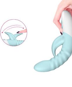 Vibrador de Ponto G e clitoris 21cm - SI: Cor: Azul;