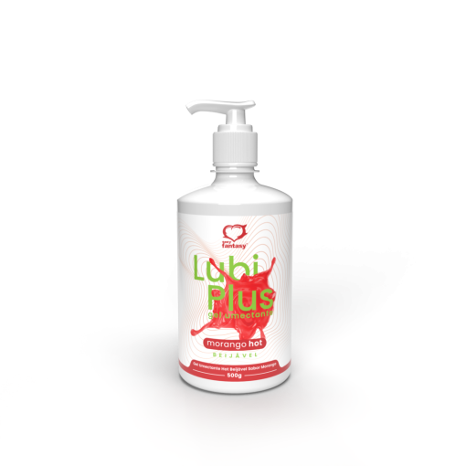 LUBI PLUS - LUBRIFICANTE MORANGO HOT 500G