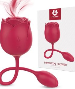 Vibrador de Ponto G e Clitoris - Rosa Immortal flower - S-Hande: Cor: Vermelho;