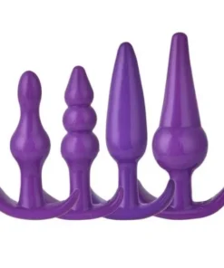 Kit Com 4 Plug Anal Si Cor Roxo 8391