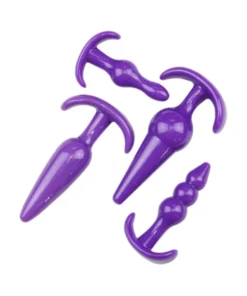 Kit Com 4 Plug Anal Si Cor Roxo 8391