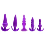 Kit Com 4 Plug Anal Si Cor Roxo 8391