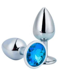 Plug Anal De Aco Tamanho M Si Cor Azul Ceu 5846