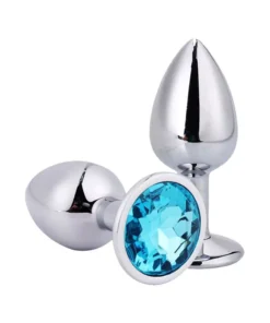 Plug Anal De Aco Tamanho M Si Cor Azul Ceu 5846
