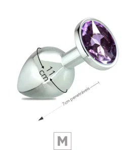 Plug Anal De Aco Tamanho M Si Cor Lilas 5846