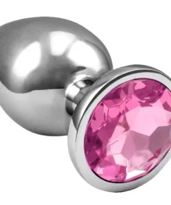 Plug Anal De Aco Tamanho M Si Cor Rosa 5846