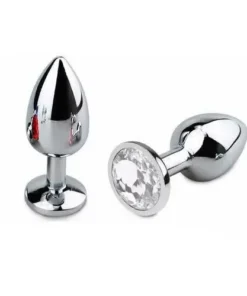 Plug Anal De Aco Tamanho M Si Cor Transparente 5846