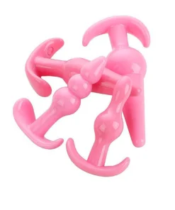 Kit Com 4 Plug Anal Si Cor Rosa 8391