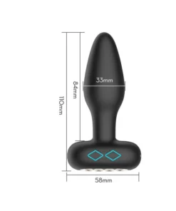 Mlpp6082 Plug Anal Vibratorio Por Aplicativo Em Silicone Com Rotacao 360