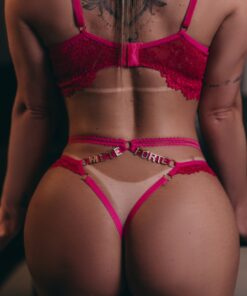 Cropped Em Renda C Elastico Trabalhado E Letras Pink P 04040