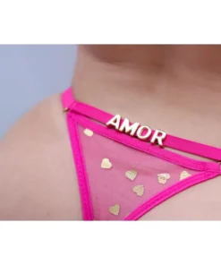 Calc Personalizavel Amor Rosa Pink U 4369
