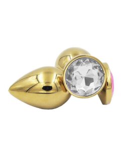 Plug Anal de Aco - Redondo Dourado - Tamanho P - SI: Cor: Transparente; 7052