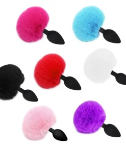 Plug Anal Com Rabo De Coelho 135 X 35 Si Cor Pink 8888