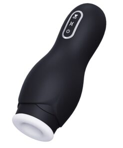 Masturbador Masculino Forma de Lanterna com Succao e Rotacao - SI: Cor: Preto; 8818