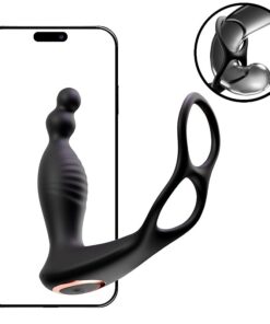 Plug para Prostata em Silicone com Aquecimento e Anel Duplo - Pulseduo - App - SI - 9761