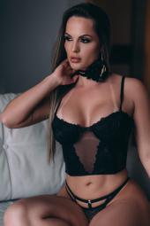 CROPPED EM TULE E RENDA / PRETO / G - 04041