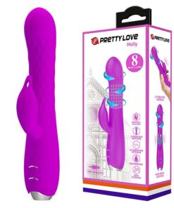 Vibrador de Ponto G e Clitoris com Rotacao - Molly - Pretty Love: Cor: Roxo - 6193