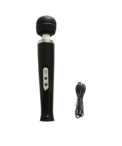 Varinha Magica 36 cm - Vibrador Recarregavel 10V - SI: Cor: Preto - 5346